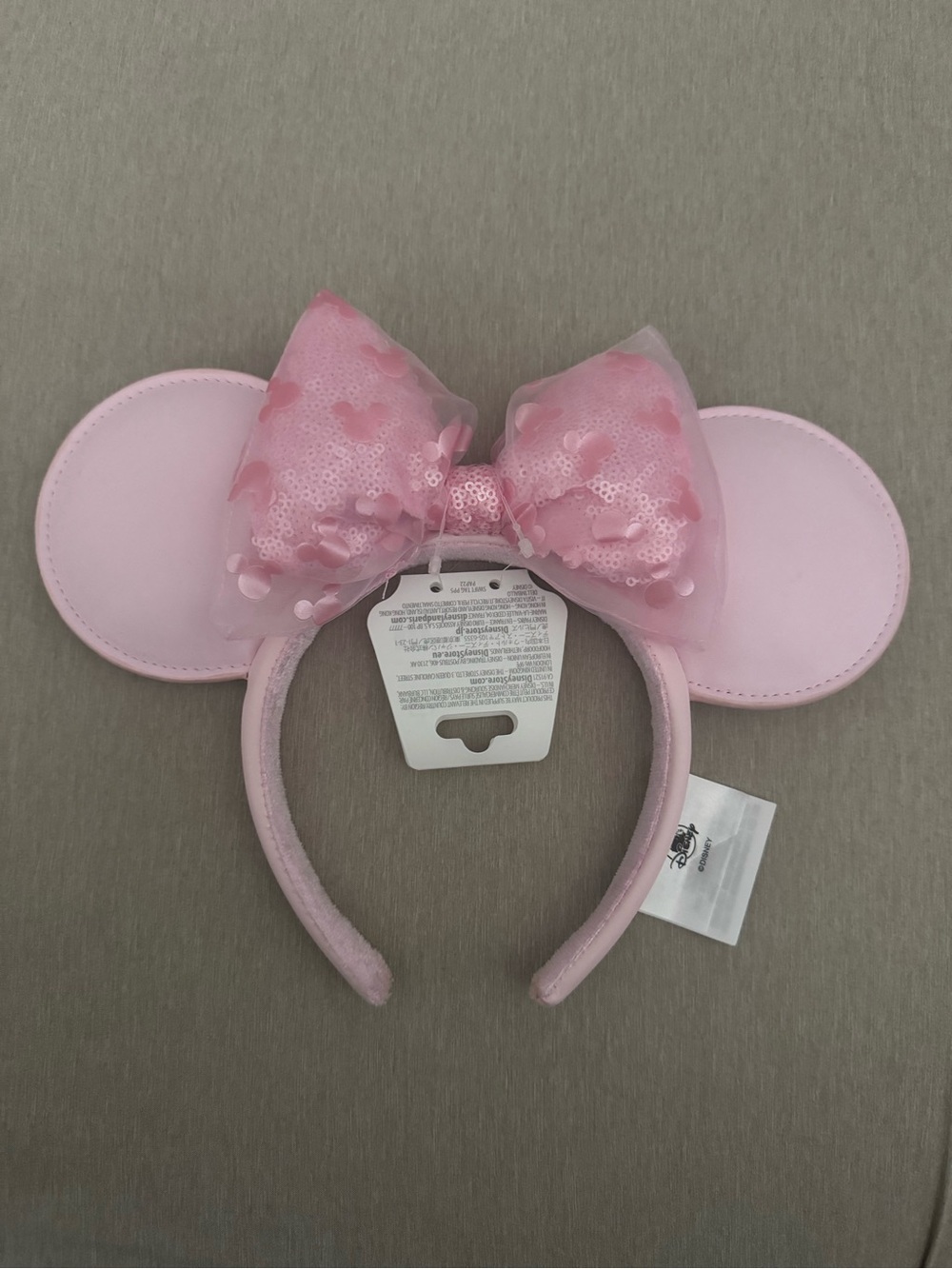 Pink Minnie Mouse Ear Headband with Sequin Bow - Picture 2 of 5